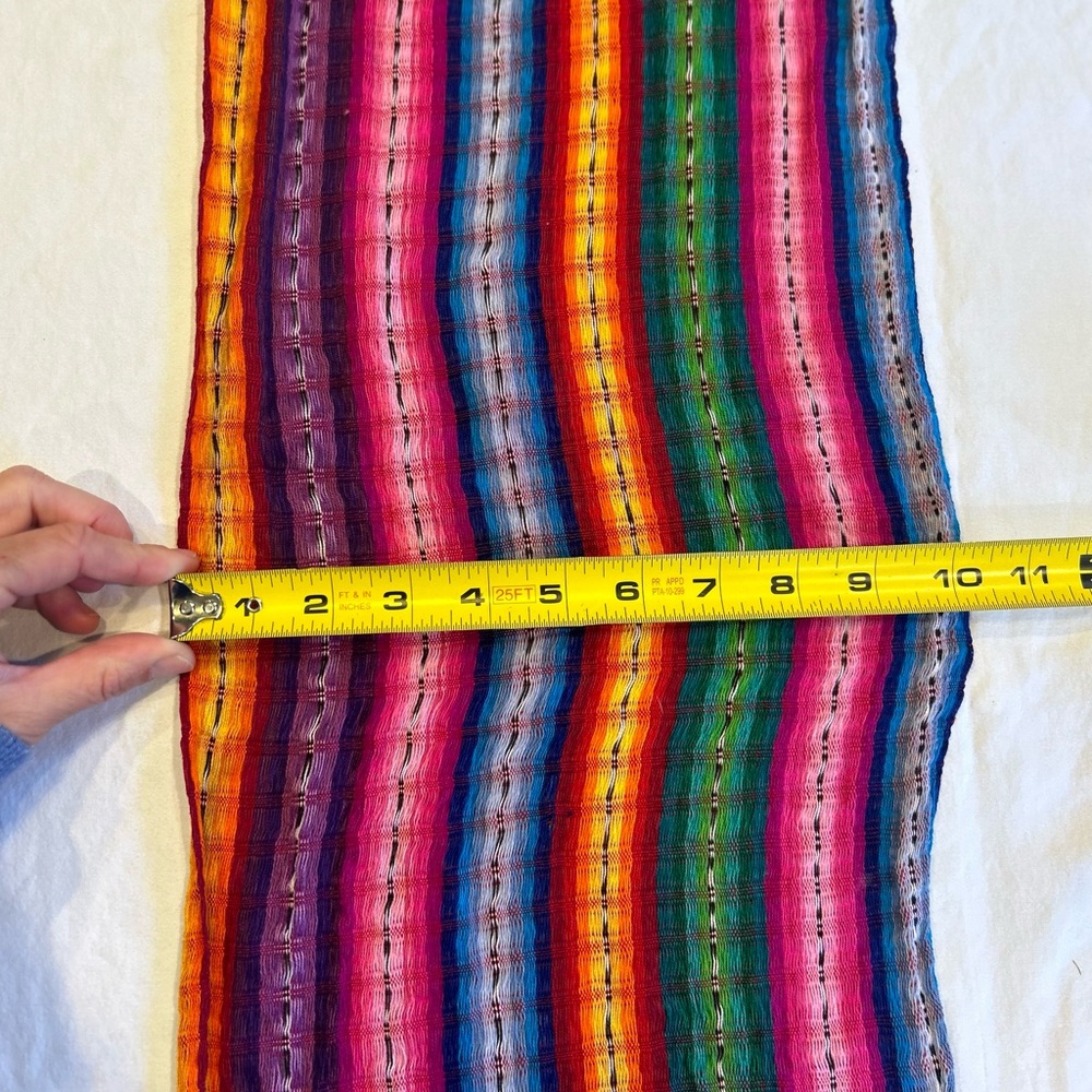Bright Guatemalan Striped Scarf - Picture 7 of 7